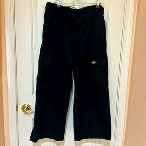 Dickies black wide leg cargo pants sz 10